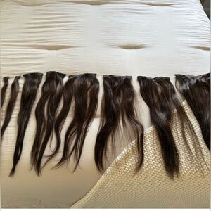 LIKE NEW BELLAMI human  HAIR EXTENSIONS CHOCOLATE BROWN